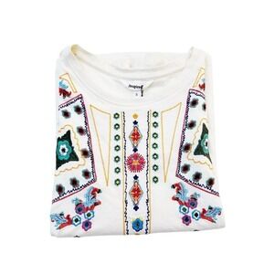 Desigual Sleeveless Top Woven Design Size Small NWT